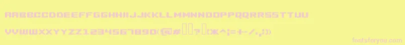 Czcionka Minusio – różowe czcionki na żółtym tle