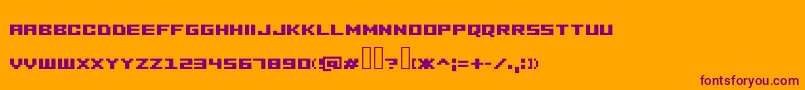 Minusio Font – Purple Fonts on Orange Background