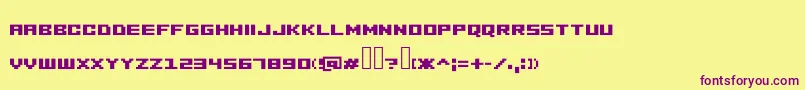 Minusio Font – Purple Fonts on Yellow Background