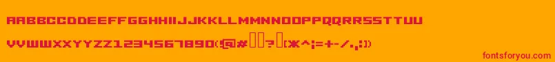 Minusio Font – Red Fonts on Orange Background