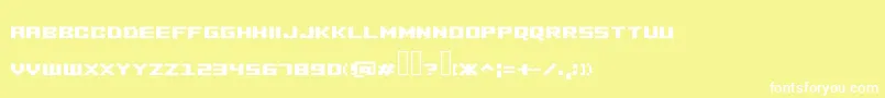 Шрифт Minusio – белые шрифты на жёлтом фоне