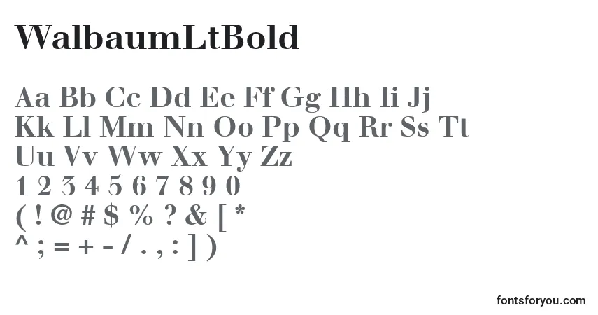 Czcionka WalbaumLtBold – alfabet, cyfry, specjalne znaki
