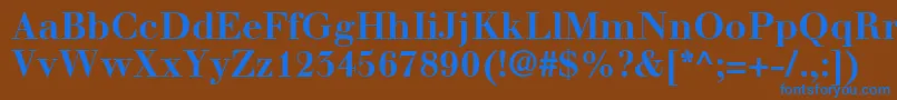Подробнее о шрифте WalbaumLtBold Шрифт WalbaumLtBold – синие шрифты на коричневом фоне