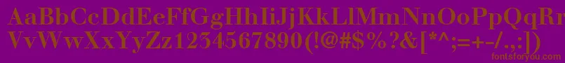 WalbaumLtBold Font – Brown Fonts on Purple Background
