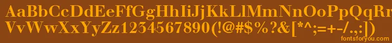 Czcionka WalbaumLtBold – pomarańczowe czcionki na brązowym tle
