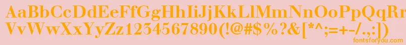 Más sobre la fuente WalbaumLtBold fuente WalbaumLtBold – Fuentes Naranjas Sobre Fondo Rosa