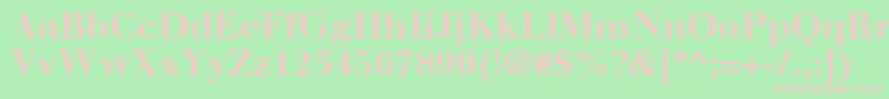 WalbaumLtBold Font – Pink Fonts on Green Background