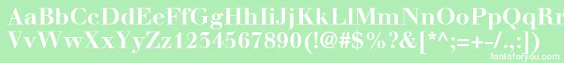 WalbaumLtBold Font – White Fonts on Green Background