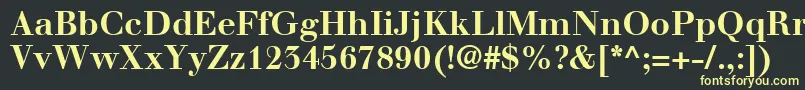 WalbaumLtBold Font – Yellow Fonts on Black Background
