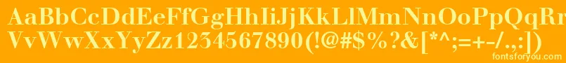 WalbaumLtBold Font – Yellow Fonts on Orange Background