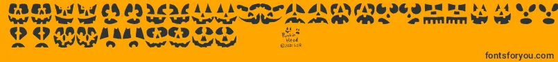 Punkinhead-Schriftart – Schwarze Schriften auf orangefarbenem Hintergrund