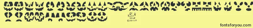 Punkinhead Font – Black Fonts on Yellow Background