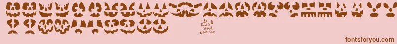Шрифт Punkinhead – коричневые шрифты на розовом фоне