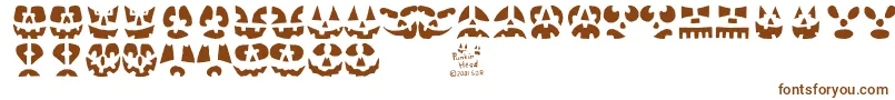 Punkinhead Font – Brown Fonts on White Background