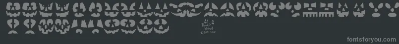 フォントPunkinhead – 黒い背景に灰色の文字