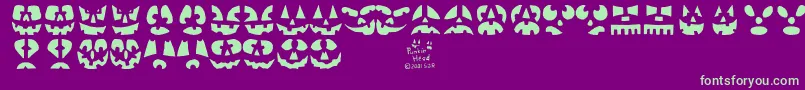 Punkinhead-Schriftart – Grüne Schriften auf violettem Hintergrund