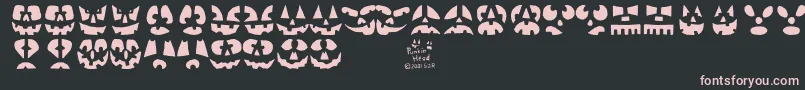 フォントPunkinhead – 黒い背景にピンクのフォント