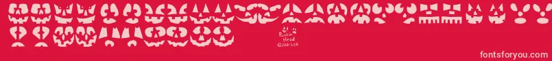 Punkinhead Font – Pink Fonts on Red Background