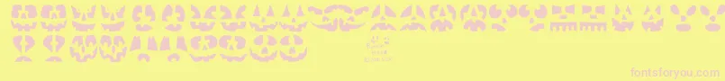 Punkinhead Font – Pink Fonts on Yellow Background