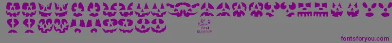 Punkinhead Font – Purple Fonts on Gray Background