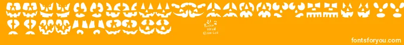 Punkinhead Font – White Fonts on Orange Background