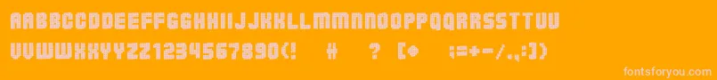 PointersistersFreeformed-Schriftart – Rosa Schriften auf orangefarbenem Hintergrund