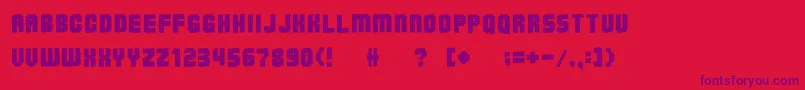 PointersistersFreeformed Font – Purple Fonts on Red Background