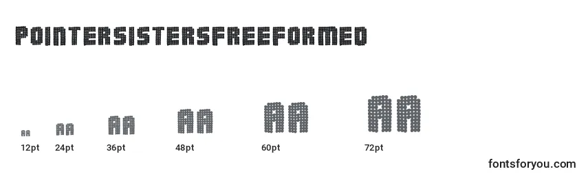 PointersistersFreeformed Font Sizes