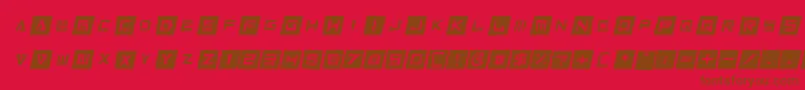CutItOutItalic Font – Brown Fonts on Red Background