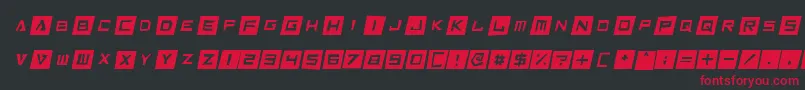 フォントCutItOutItalic – 黒い背景に赤い文字