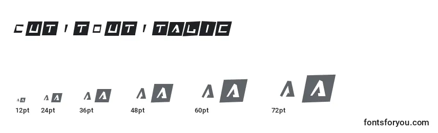 CutItOutItalic Font Sizes