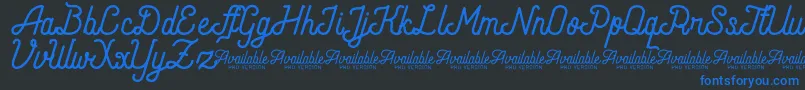 AndaraScriptDemo Font – Blue Fonts on Black Background