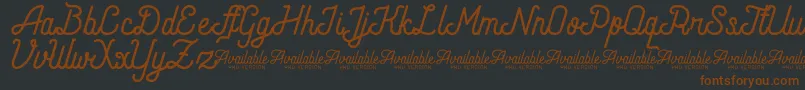 AndaraScriptDemo Font – Brown Fonts on Black Background