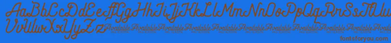 AndaraScriptDemo Font – Brown Fonts on Blue Background