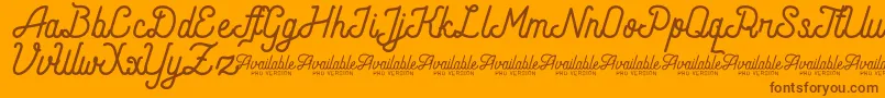 Police AndaraScriptDemo – polices brunes sur fond orange