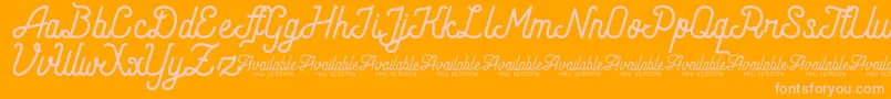 AndaraScriptDemo Font – Pink Fonts on Orange Background