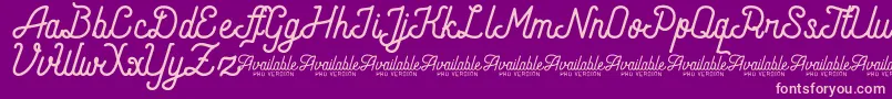AndaraScriptDemo Font – Pink Fonts on Purple Background