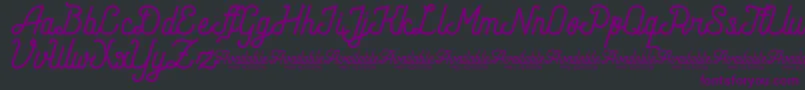 AndaraScriptDemo Font – Purple Fonts on Black Background