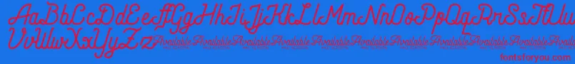 AndaraScriptDemo Font – Red Fonts on Blue Background
