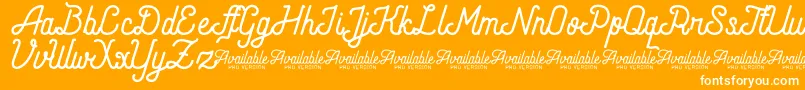 AndaraScriptDemo Font – White Fonts on Orange Background
