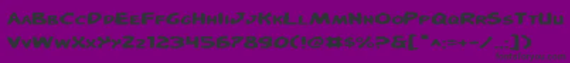 PandemoniousPufferyExpanded Font – Black Fonts on Purple Background