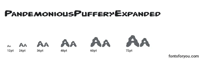 PandemoniousPufferyExpanded Font Sizes