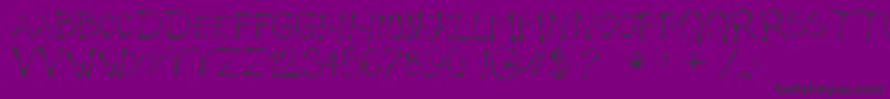 CalliopeFun Font – Black Fonts on Purple Background