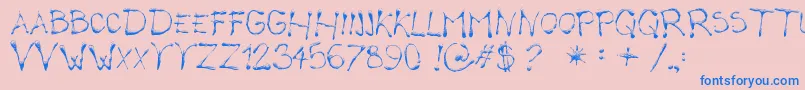 CalliopeFun Font – Blue Fonts on Pink Background