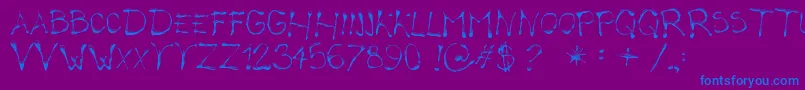 CalliopeFun Font – Blue Fonts on Purple Background