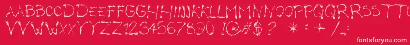 CalliopeFun Font – Pink Fonts on Red Background