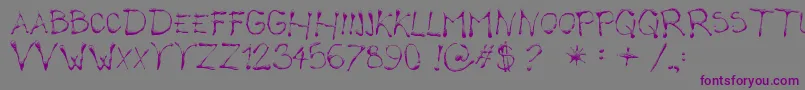 CalliopeFun Font – Purple Fonts on Gray Background