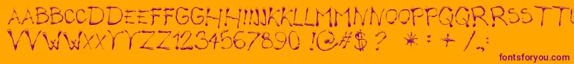 CalliopeFun Font – Purple Fonts on Orange Background