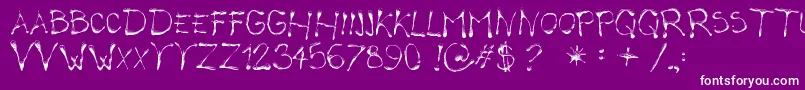 CalliopeFun Font – White Fonts on Purple Background