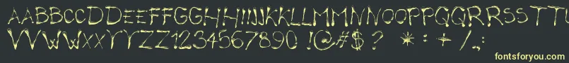 CalliopeFun Font – Yellow Fonts on Black Background